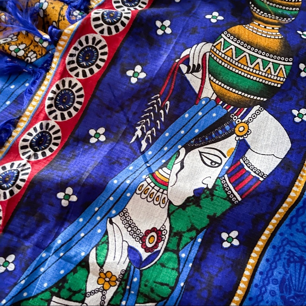 Silk Scarf from India VTG Beautiful Purchased In India